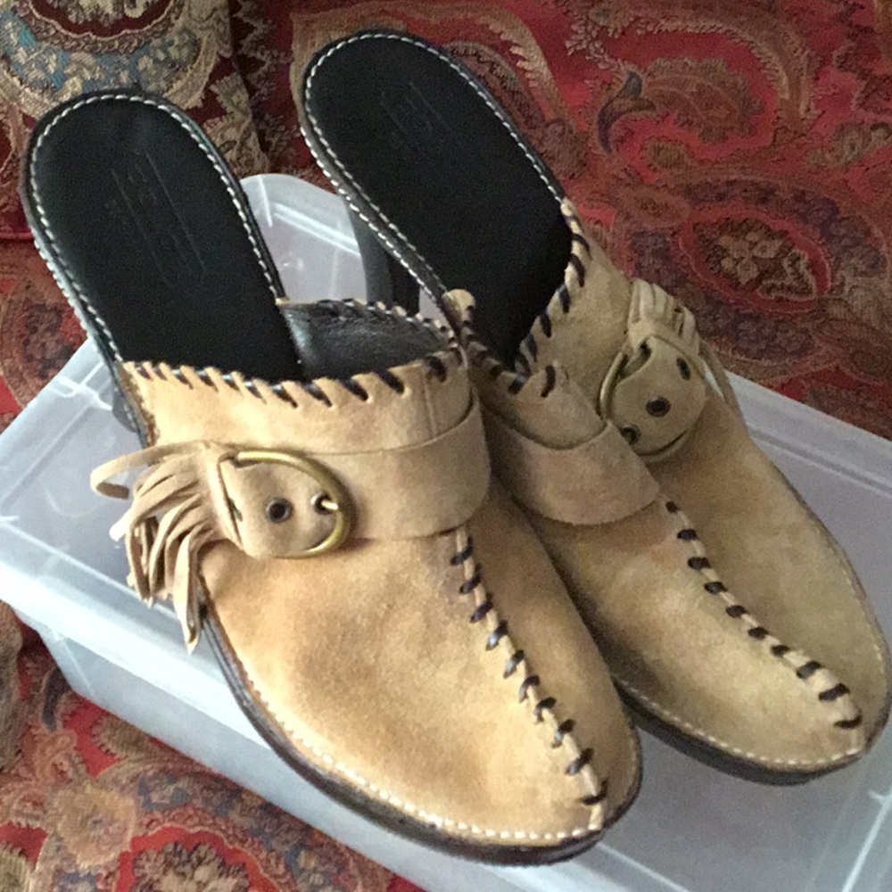Coach, Suede Mules, gently worn!